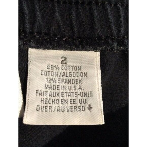 Elisabeth by Liz Claiborne Black Elastic Waist Cotton Pant Size 2 - Picture 7 of 13